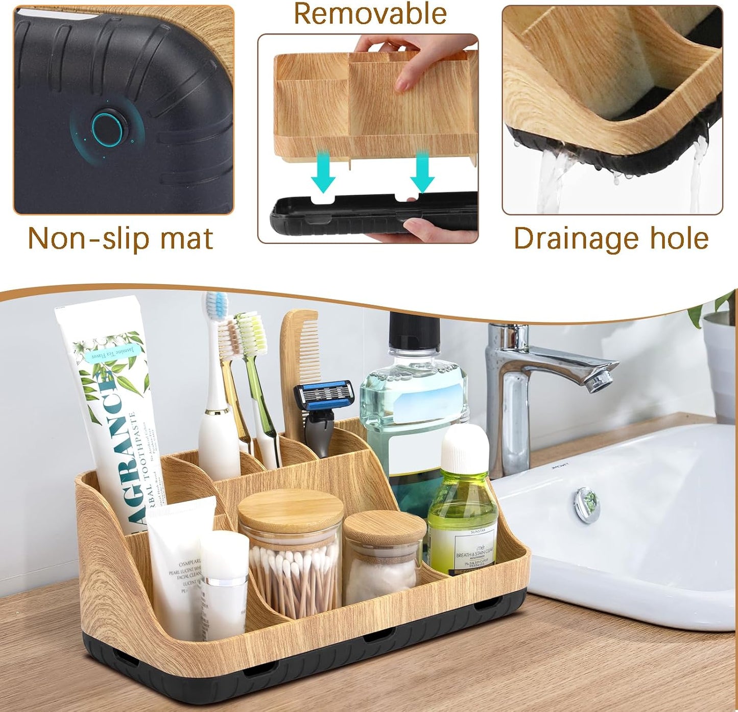 Qeluni 7 Slot Beauty & Vanity Organizer